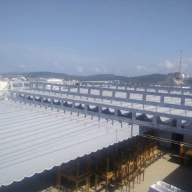 Mái xếp di động trường học Đức hoà Long an 